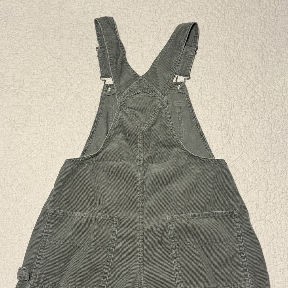 VTG Old Navy Overalls Unisex Small Gray Corduroy Y2K Grunge Skater Carpenter 90s - Picture 9 of 14